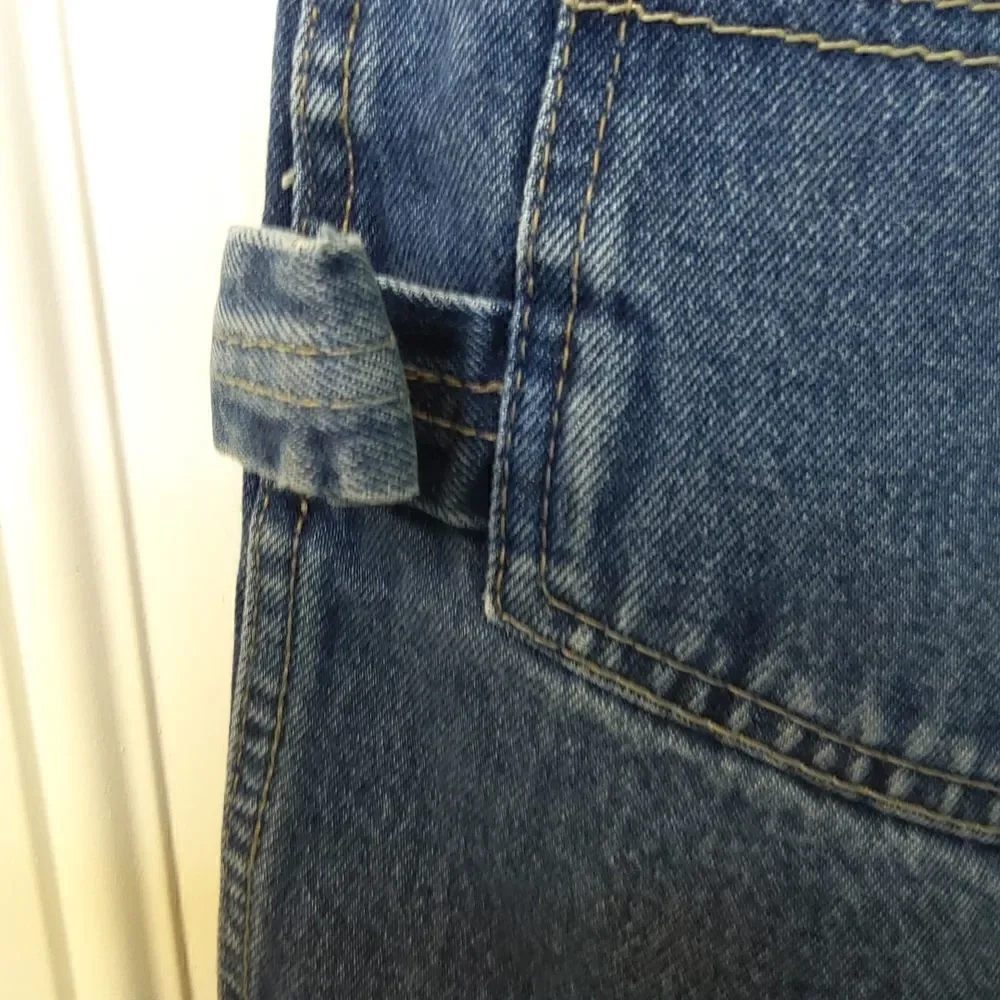 Evolution blue denim seven pocket carpenter shorts
